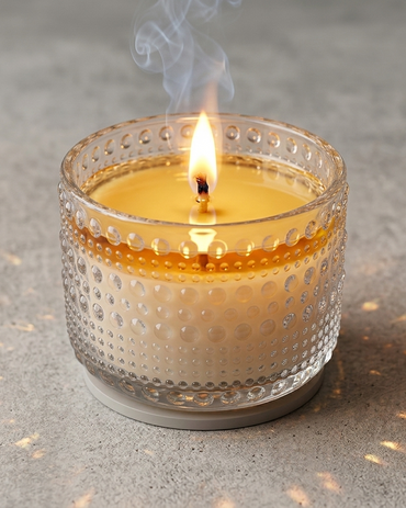 Example Premium Hobnail Glass Soy Candle | 100% Natural Soy Wax | Elegant Home Decor (900g)product